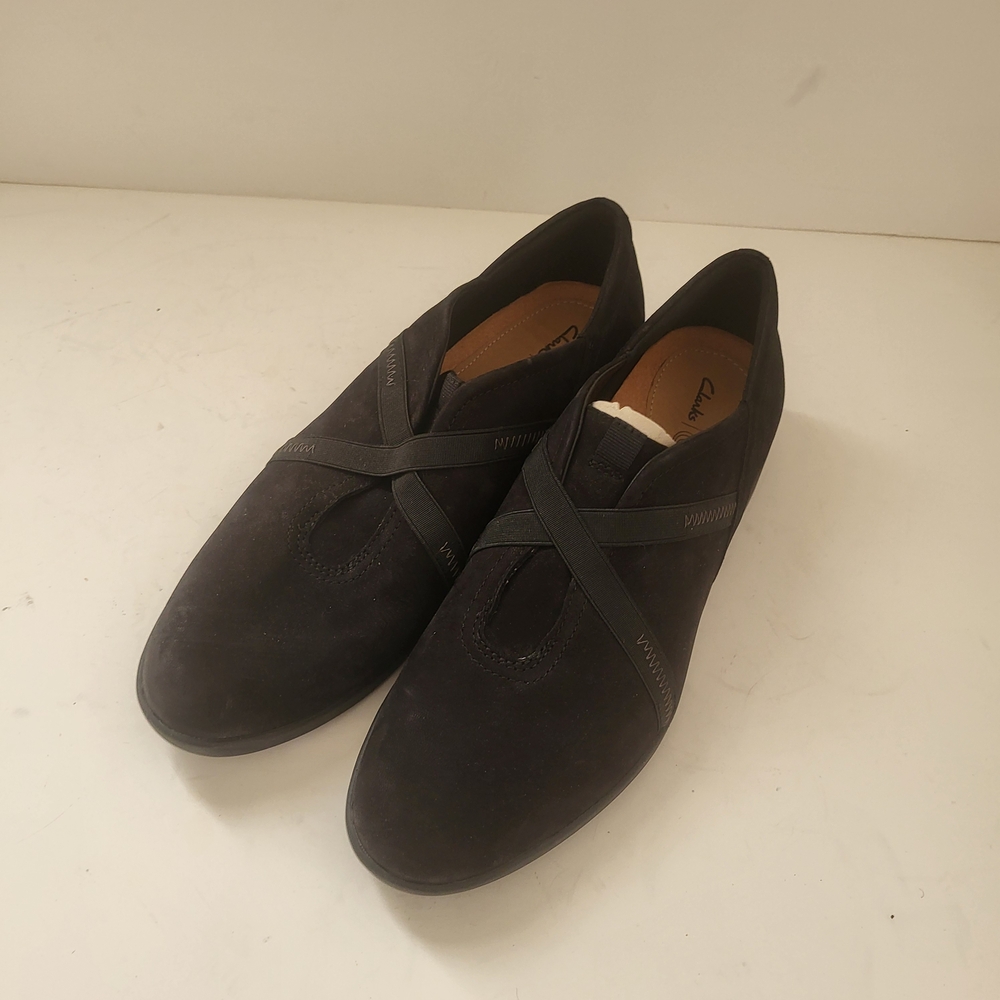 Clarks Women's Black Slip-On Shoes